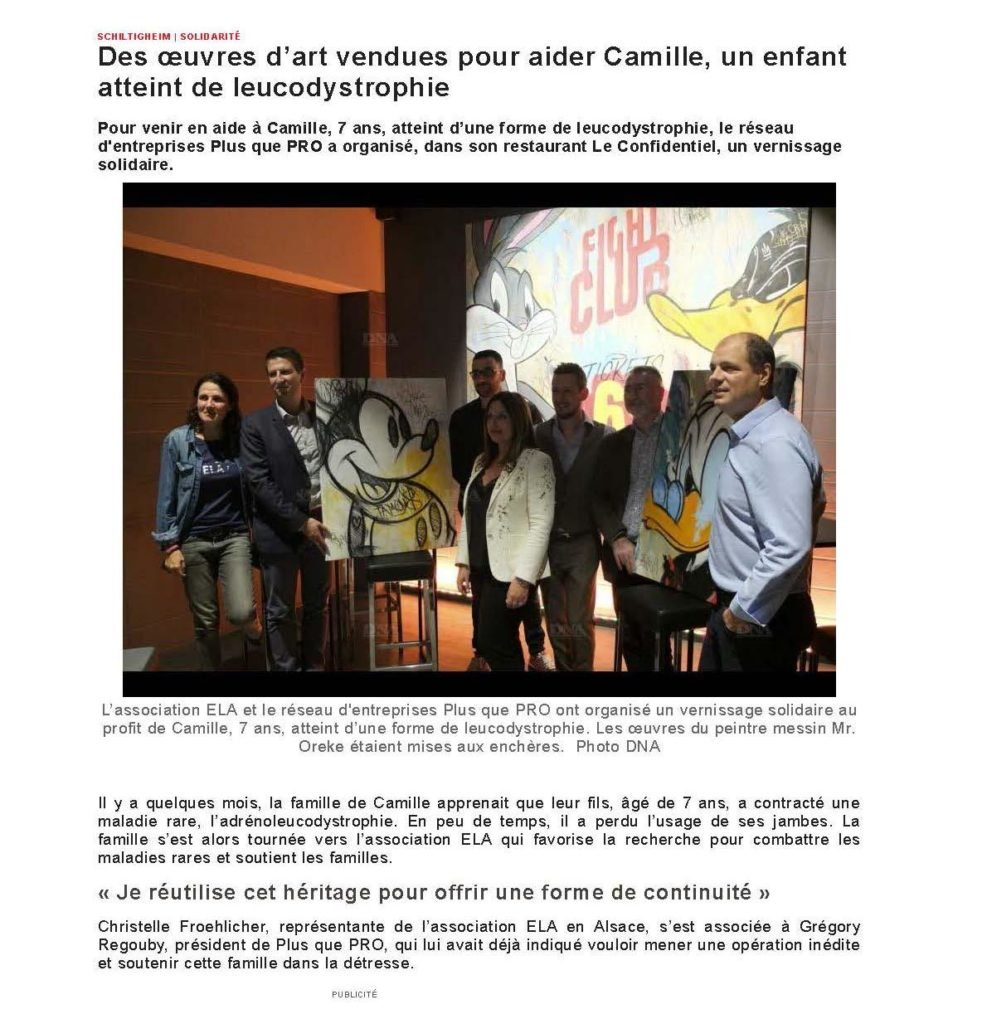 Article DNA sur le vernissage solidaire