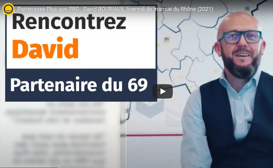 vignette vidéo youtube david licencié de marque plus que pro du 69